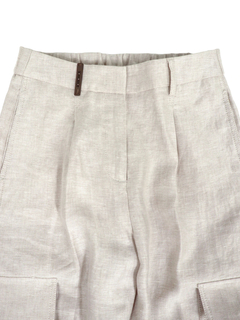 PESERICO(ペセリコ) |1タック麻カーゴパンツ