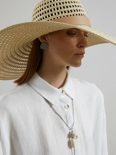 PESERICO(ペセリコ) |サイドスリット麻オーバーロングシャツ