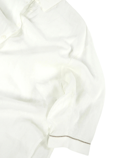 PESERICO(ペセリコ) |サイドスリット麻オーバーロングシャツ