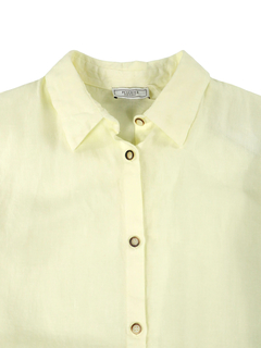 PESERICO(ペセリコ) |サイドスリット麻オーバーロングシャツ