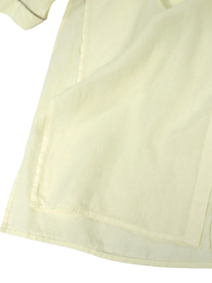 PESERICO(ペセリコ) |サイドスリット麻オーバーロングシャツ