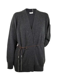 PESERICOブルーグレー 長袖ニットワンピース 予約]ハイネックジップニットワンピース/グレー – Lumier