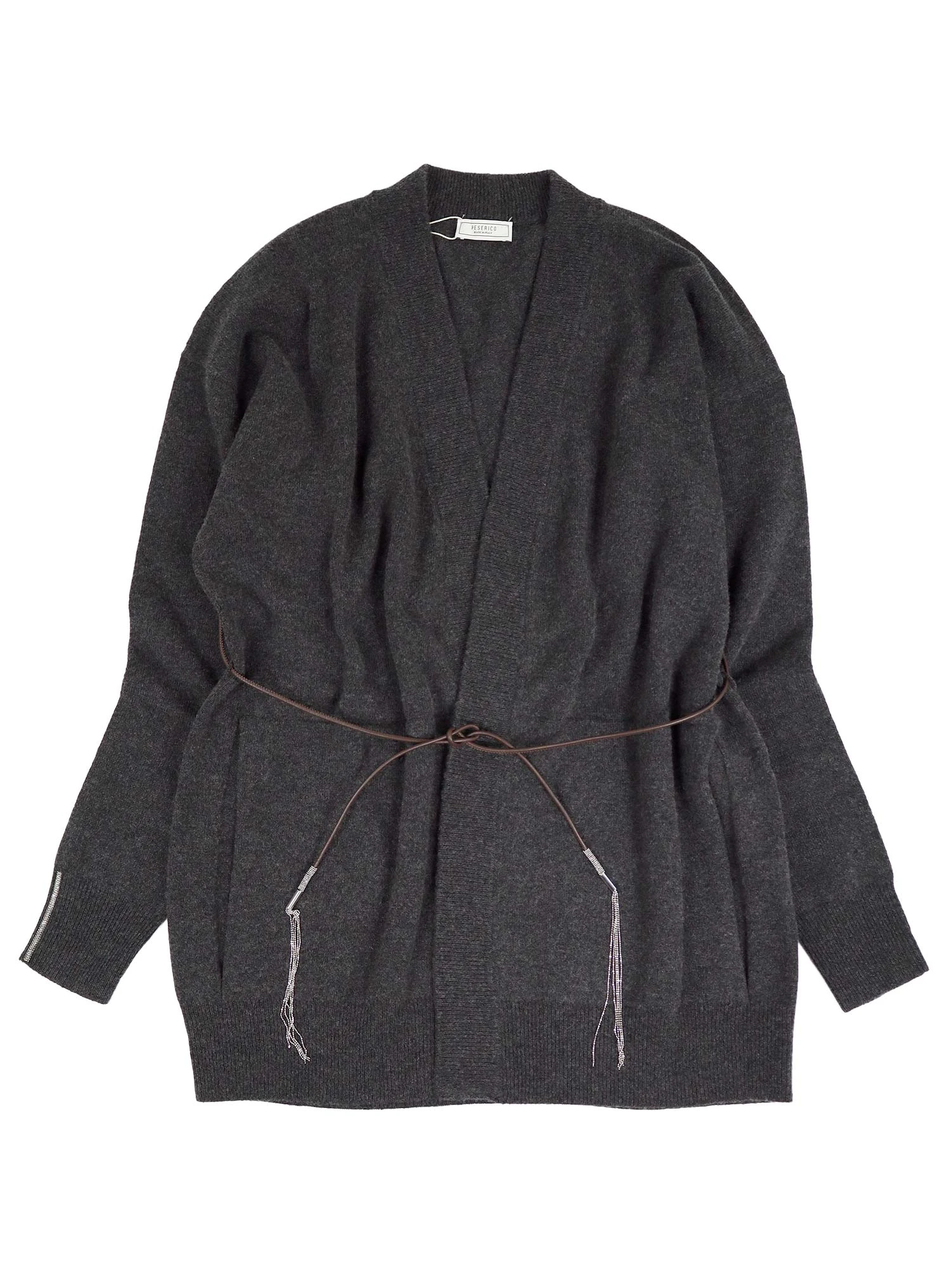 ペゼリコpeserico カーディガン 2025AW 新作】ウールシルクカシミヤミドル丈カーディガン