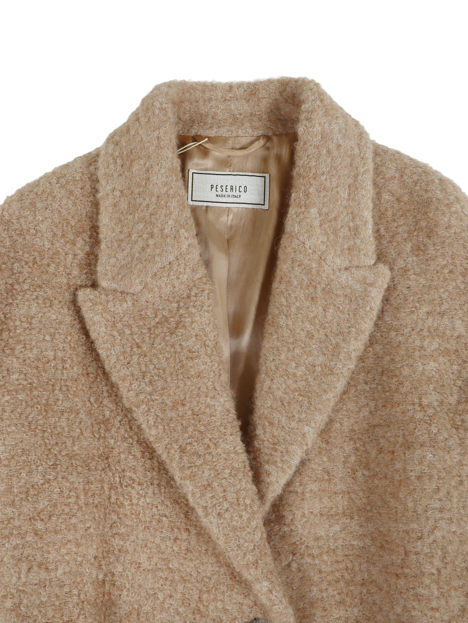 ウールアルパカカールヤーン 2ボタンミドル丈コート ⁄ PESERICO ✨極