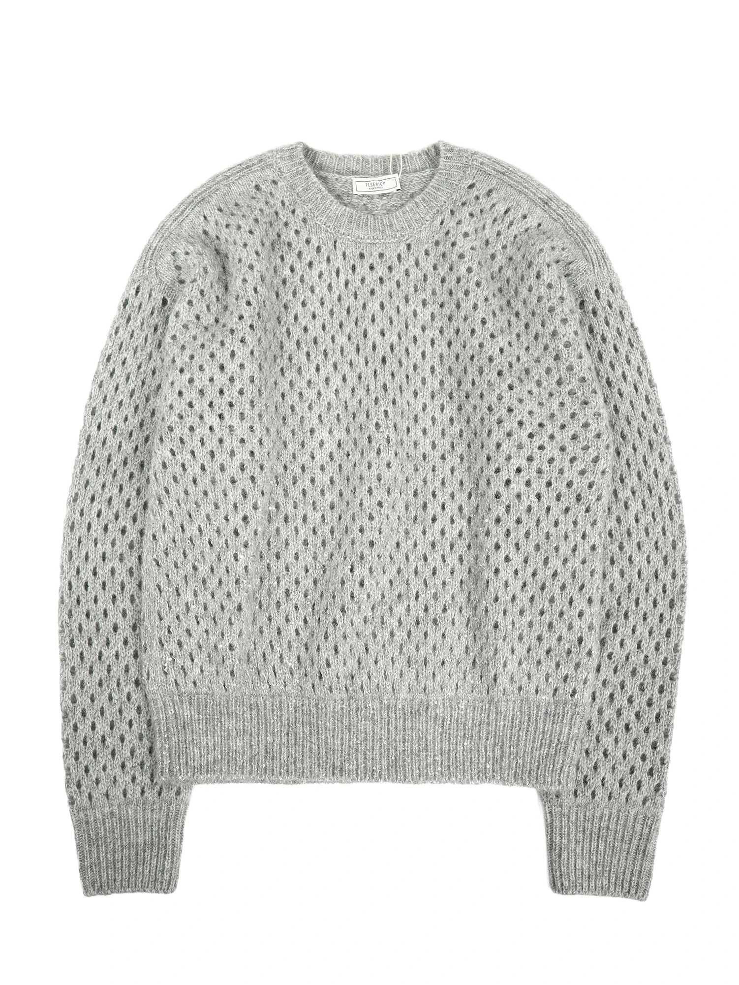 透かし編み スパンコール装飾 アルパカ混ニット / PESERICO（ペセリコ