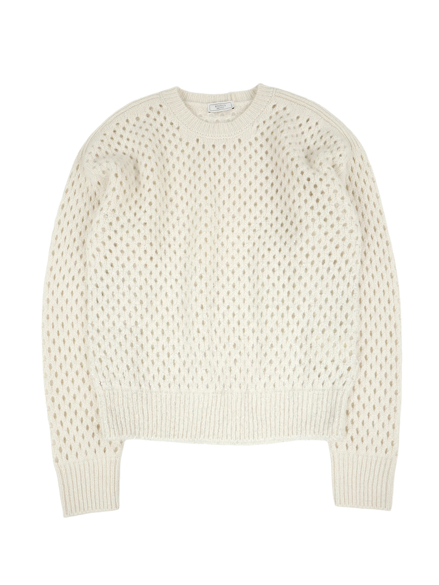 透かし編み スパンコール装飾 アルパカ混ニット / PESERICO（ペセリコ