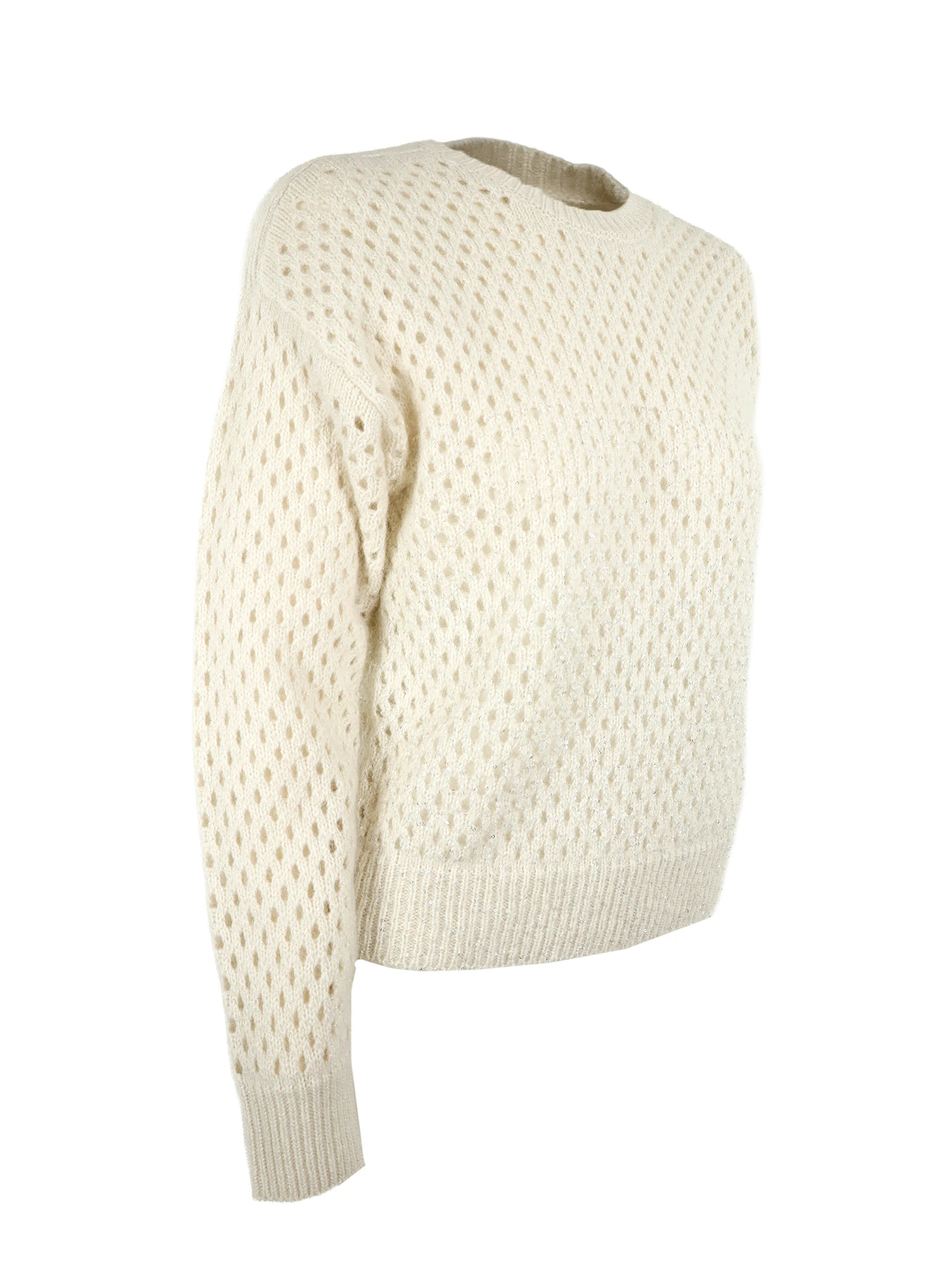 透かし編み スパンコール装飾 アルパカ混ニット / PESERICO（ペセリコ