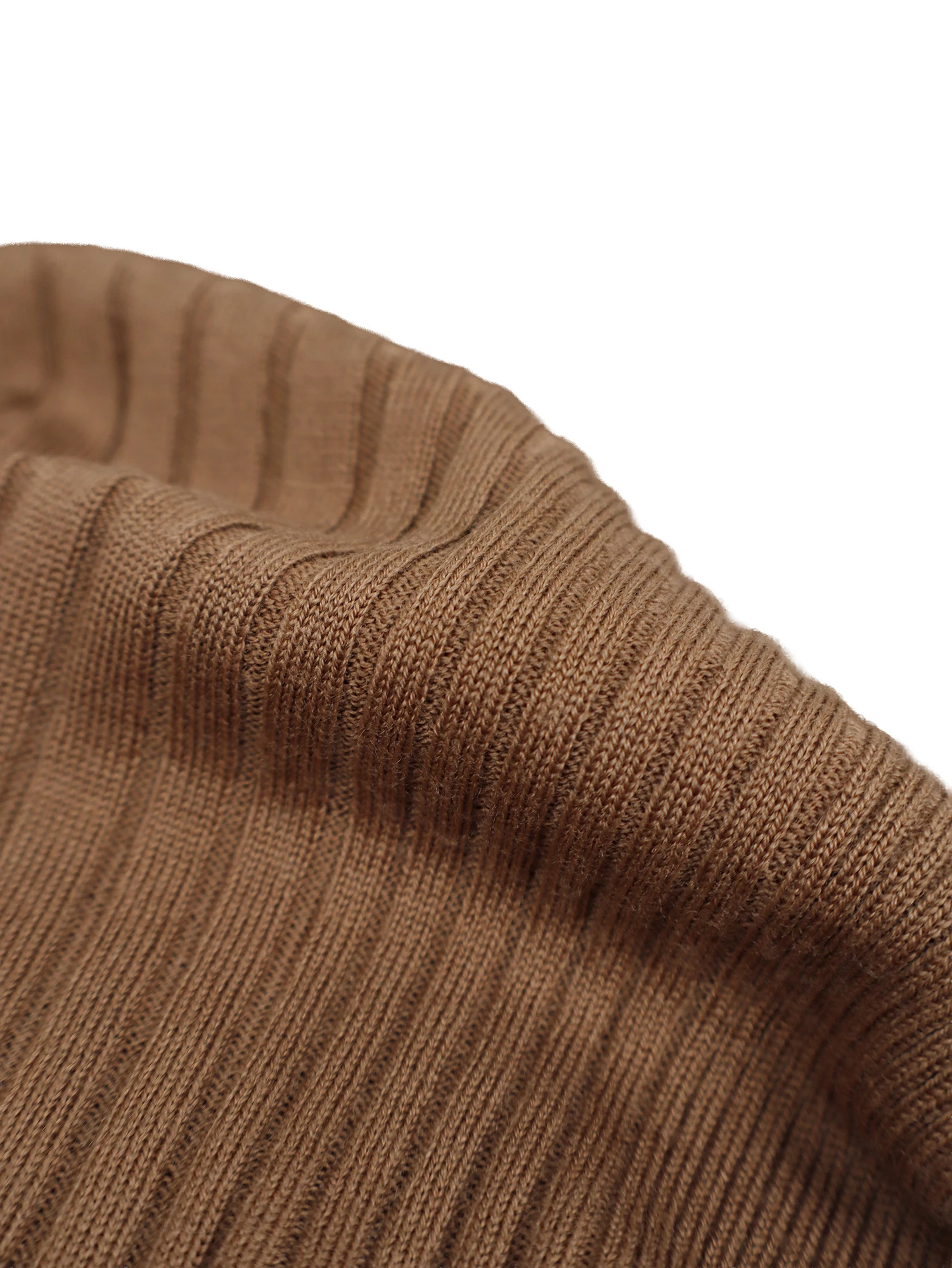 ランダムリブ毛100％モックネックニット / PESERICO（ペセリコ