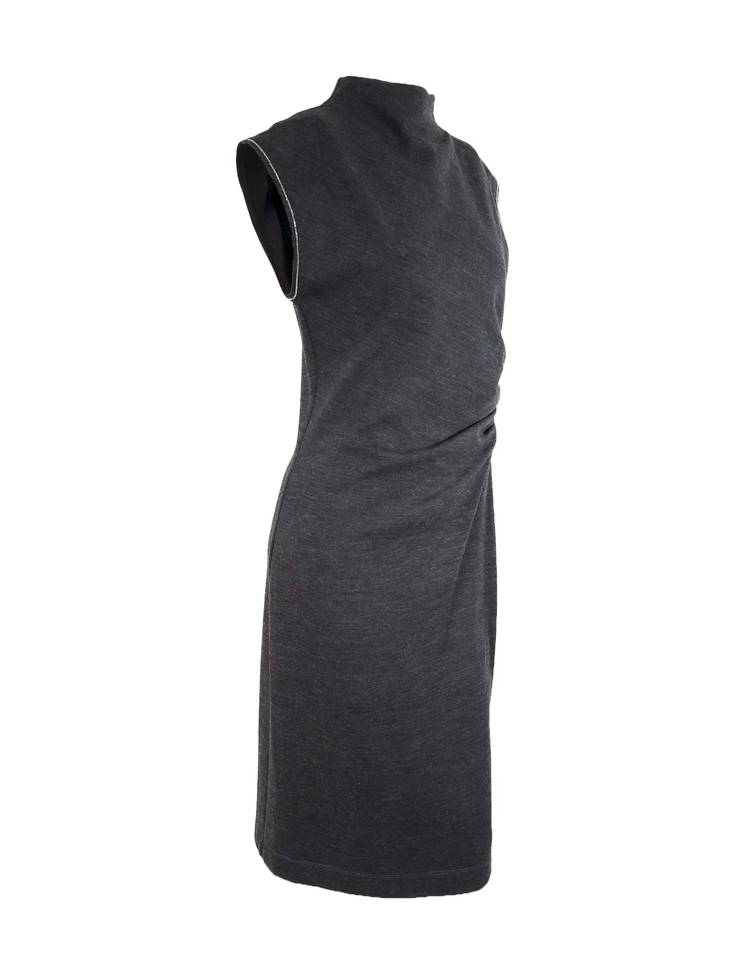 【美品】PESERICO ペゼリコ フロントタック ノースリーブ ワンピース 左ウエストタックデザイン ノースリーブワンピース / PESERICO