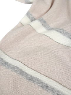 PESERICO(ペセリコ) |ウールシルクカシミヤボーダーワイドスリーブニット