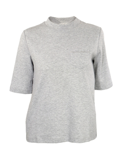 PESERICO(ペセリコ) |ミニ胸ポケット モックネック 五分袖 カットソー