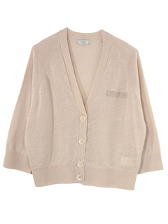アンナモリナーリファー付 長袖カーディガンМ Anna Molinari(アンナ・モリナーリ) 通販｜woollen online store