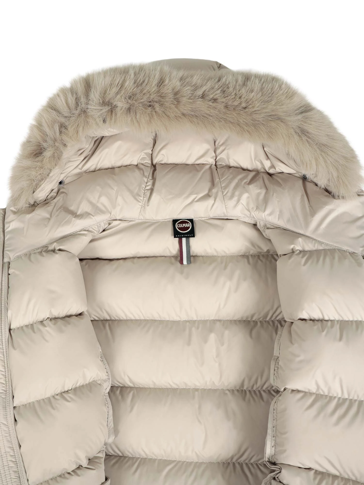 2025AW】ファー襟フードデザインロングダウンコート / COLMAR