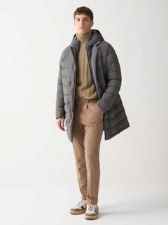 フードデザインロングダウンコート / PESERICO（ペセリコ）｜woollen