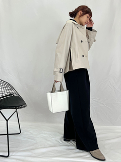 blancvertカシミヤブランベール ボア切り替えベスト blancvertカシミヤブランベール ボア切り替えベスト
