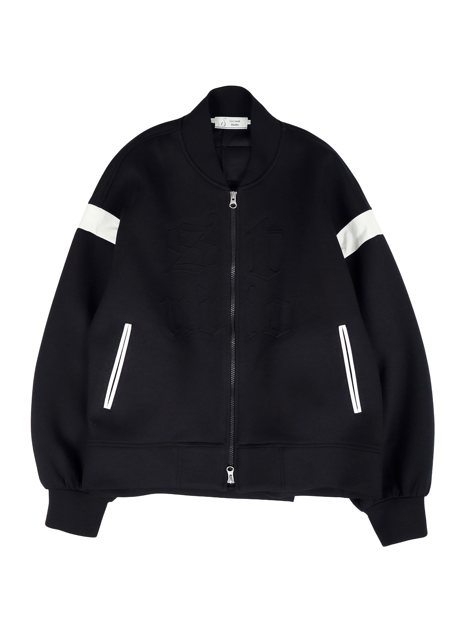 定価7.1万 2024AW エンフォルド ENFOLD STADIUM-JUMPER 38/ブラック