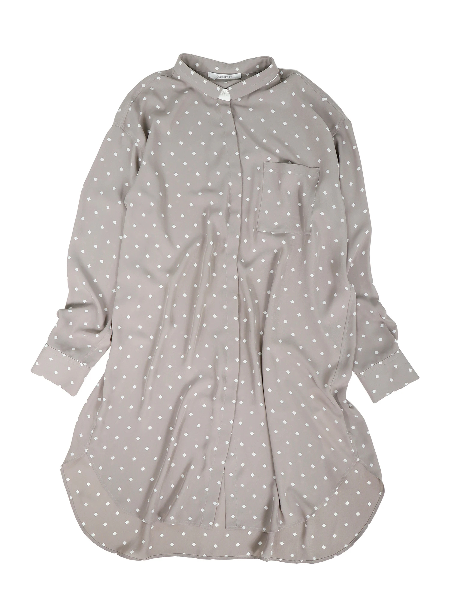 2025AW】プリントロングシャツ / blancvert（ブランベール）｜woollen 