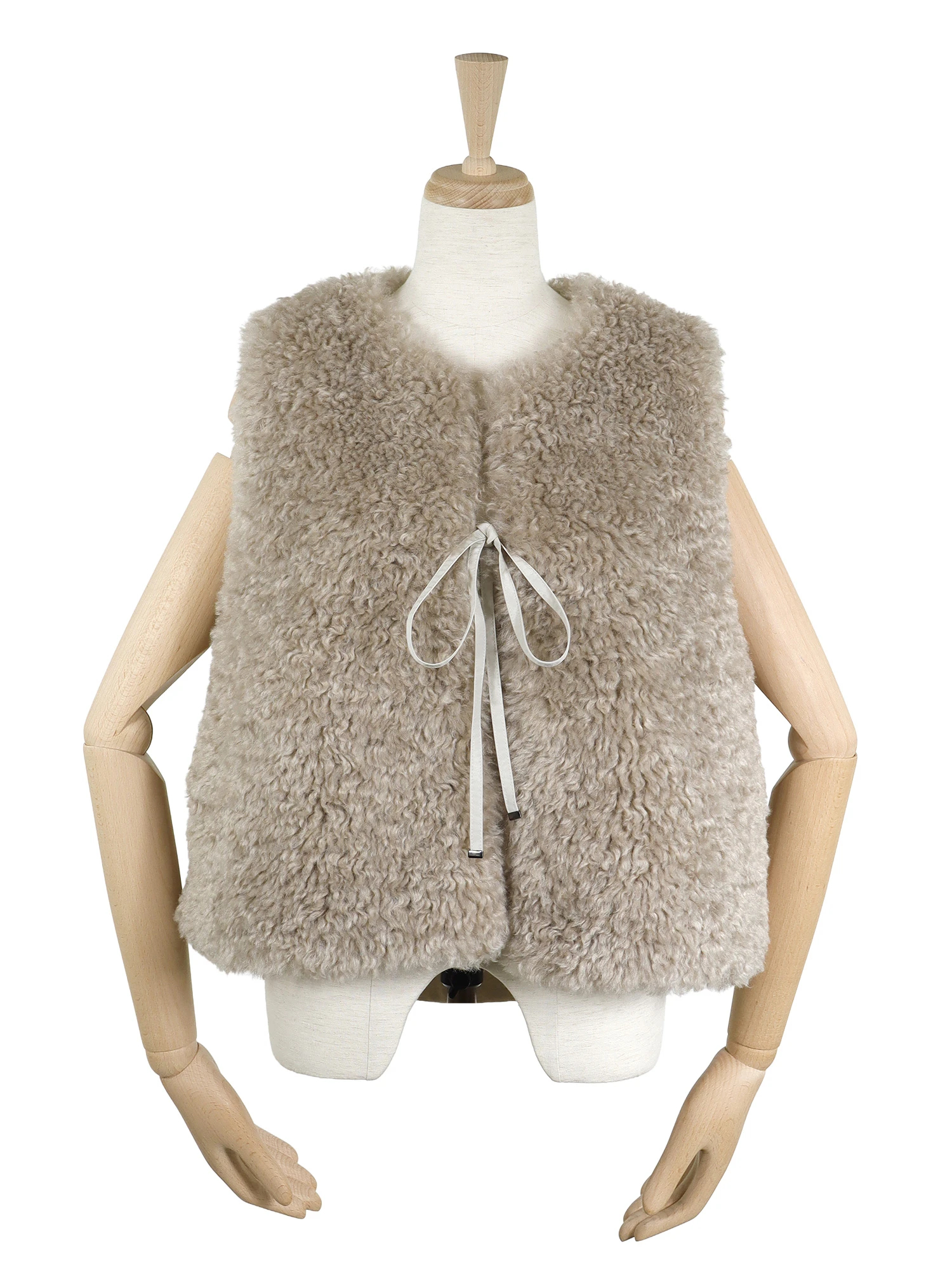 2025AW】カールファーベスト / blancvert（ブランベール）｜woollen