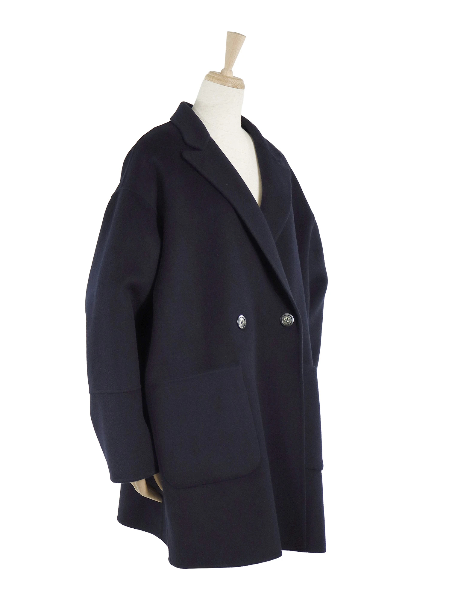 2025AW 新作】ウールリバーハーフコート / blancvert（ブランベール