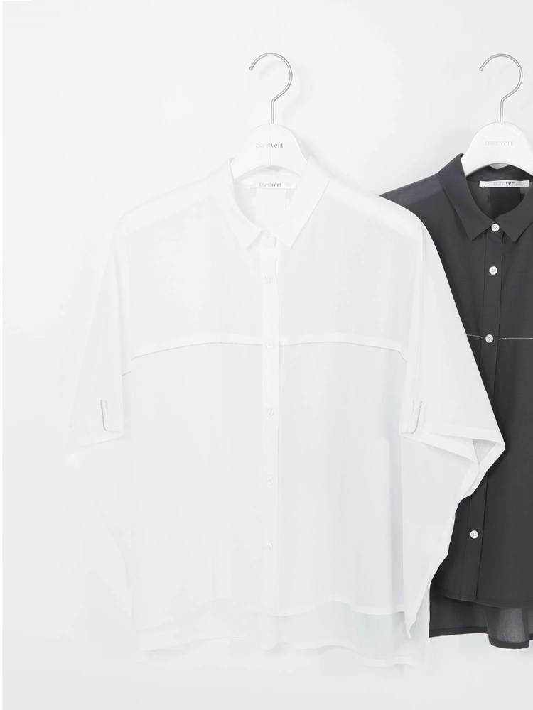 blancvert(ブランベール) |ドルマンシャツブラウス