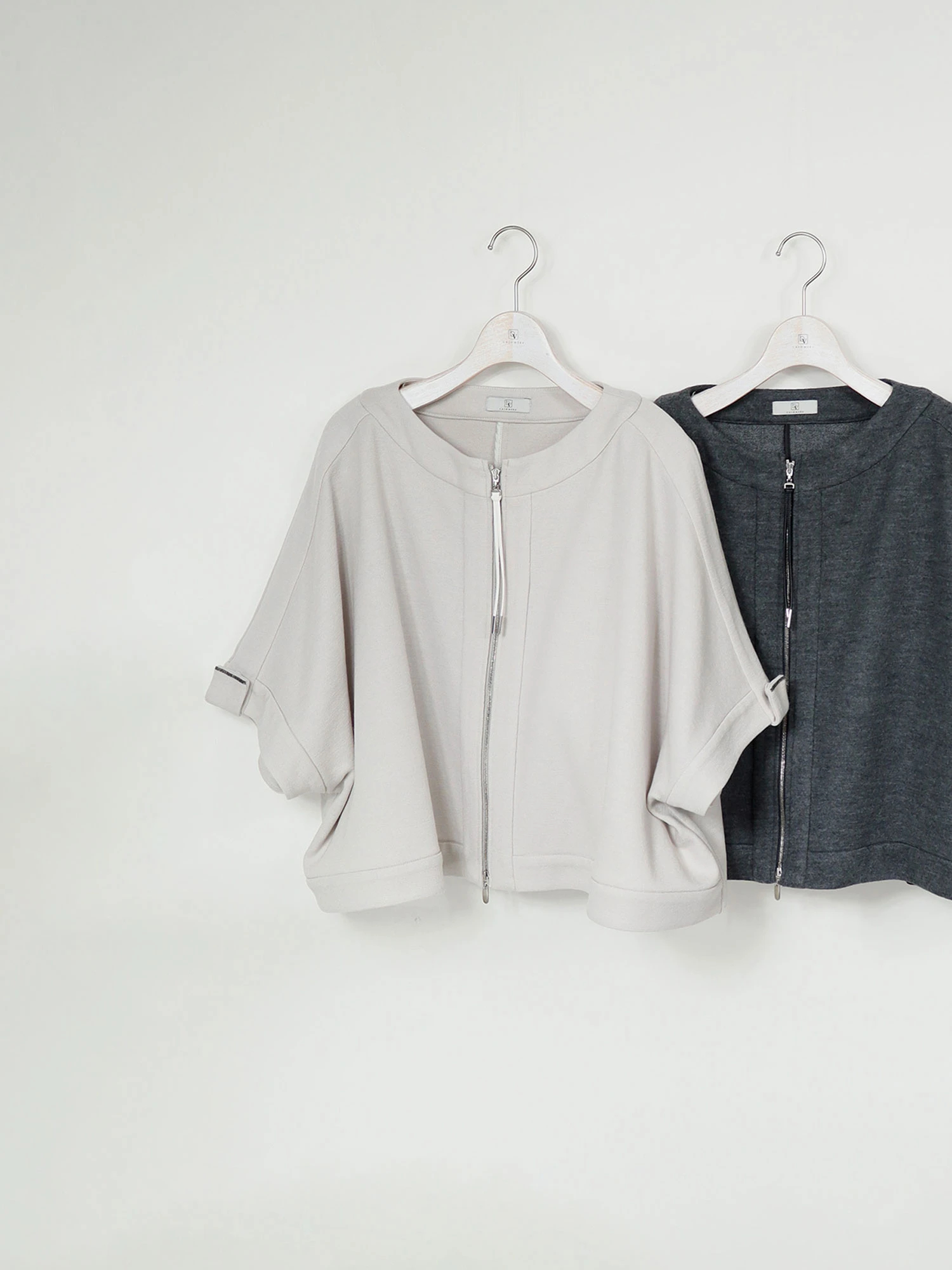 2025AW】ミドルスムースジップベスト / blancvert（ブランベール