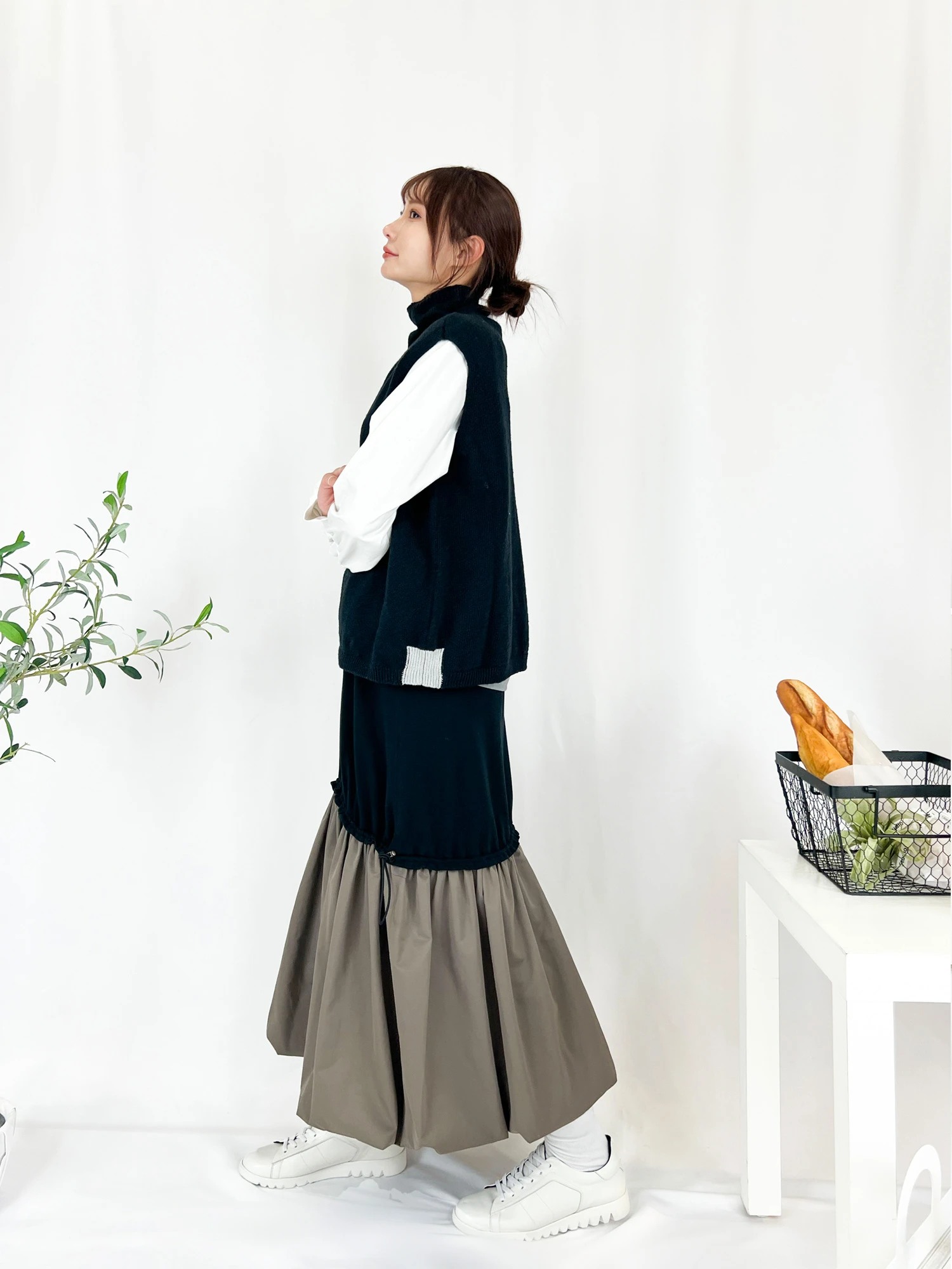 2025AW 新作】配色ラインベスト / blancvert（ブランベール）｜woollen