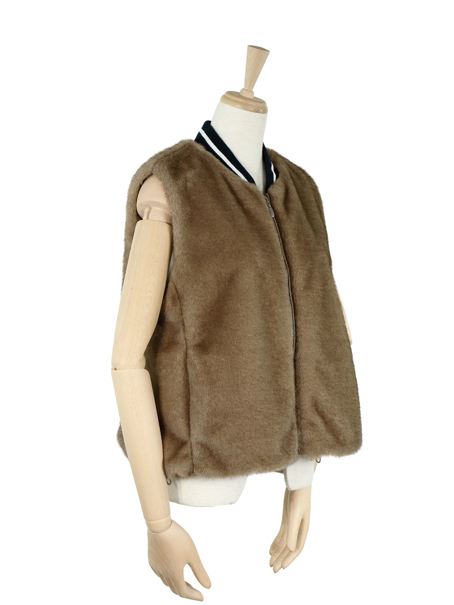 2025AW 新作】フェイクミンクジップベスト / blancvert（ブラン