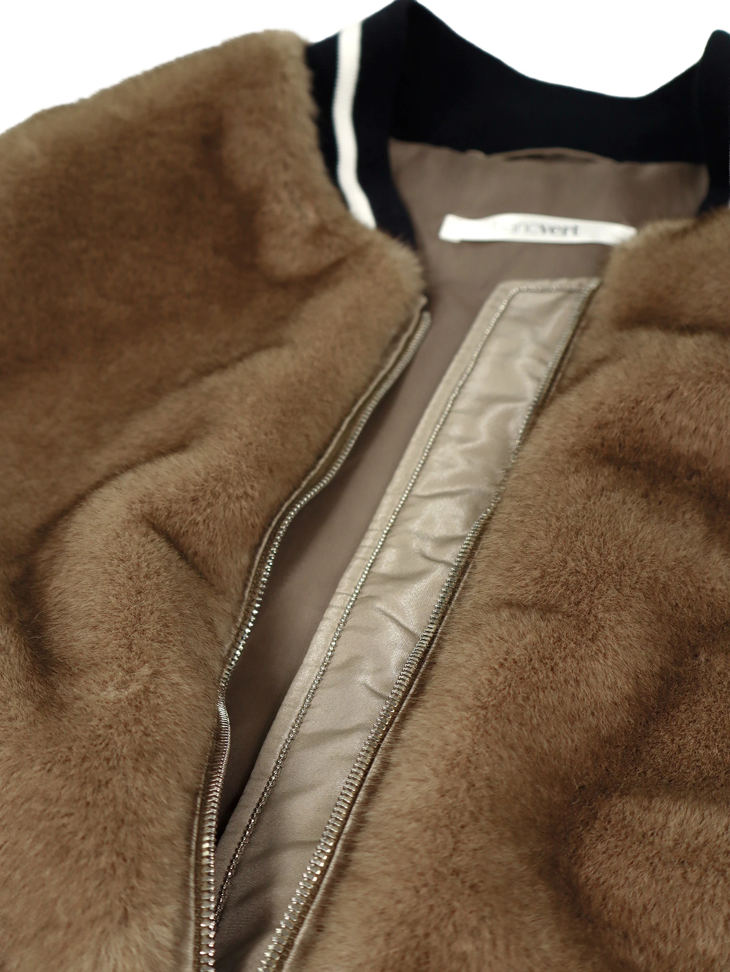 2025AW 新作】フェイクミンクジップベスト / blancvert（ブランベール