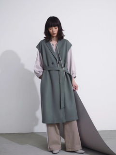 ロングダウンベスト / blancvert（ブランベール）｜woollen