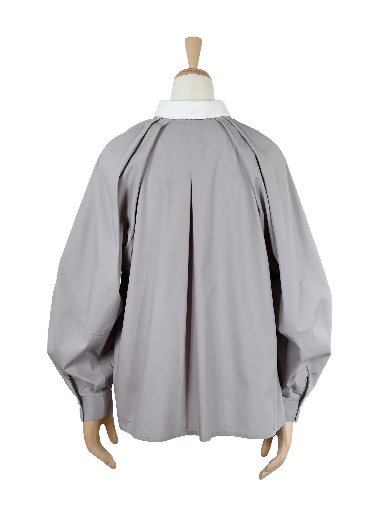 2025AW】白衿ビッグ袖ブラウス / blancvert（ブランベール）｜woollen