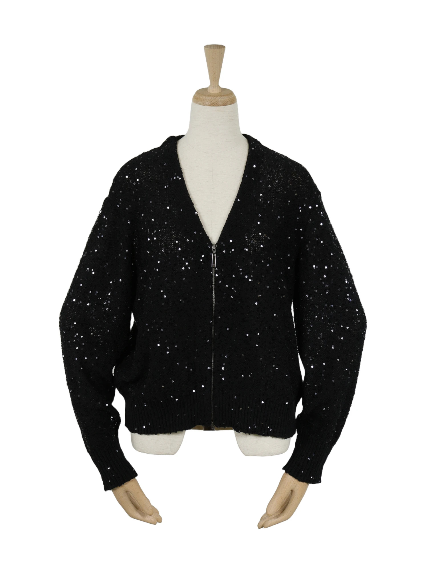 2026SS 新作】スパンコールジップカーディ / blancvert（ブランベール