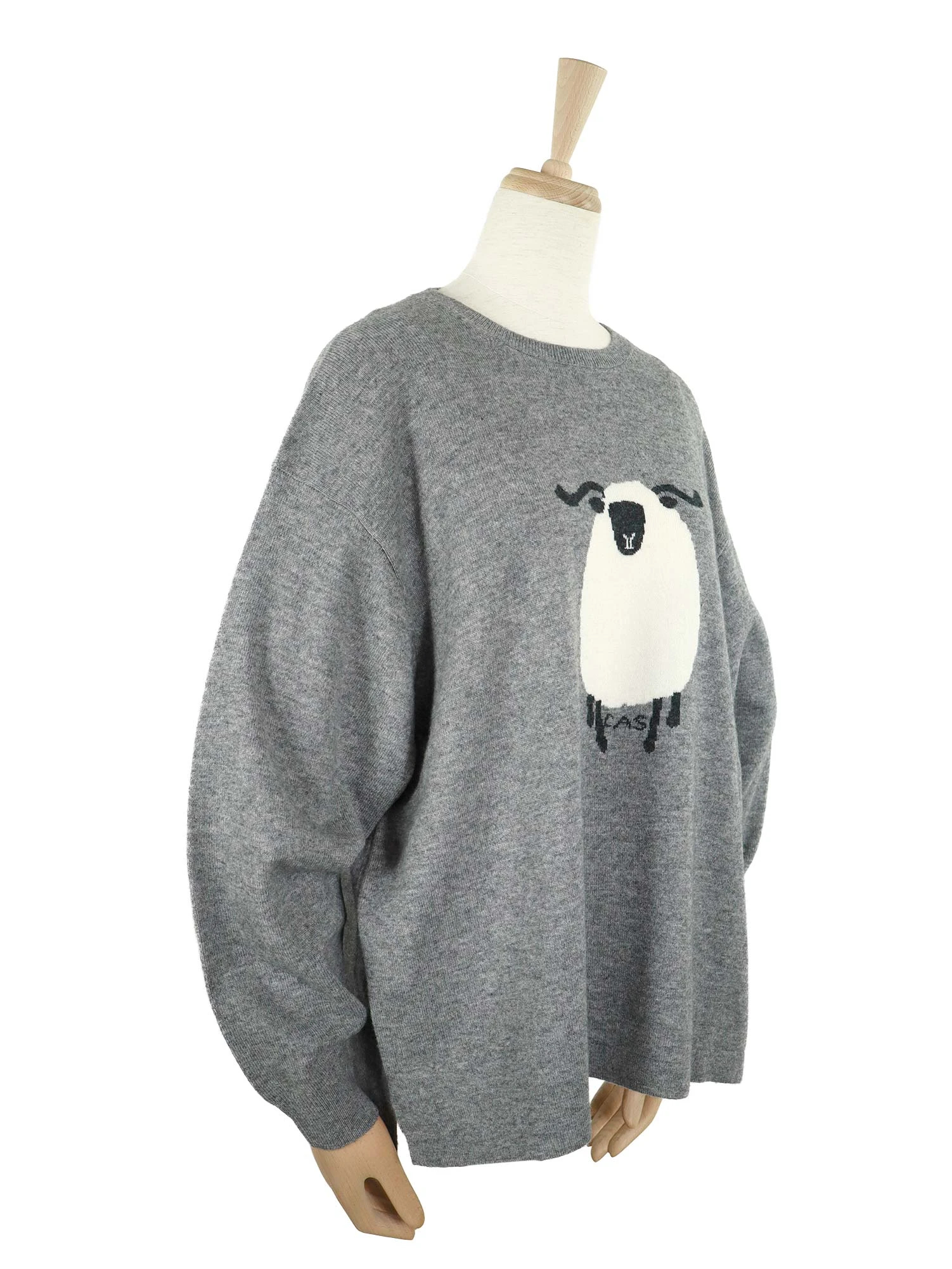 カシミヤインターシャクルーセーター / blancvert（ブランベール