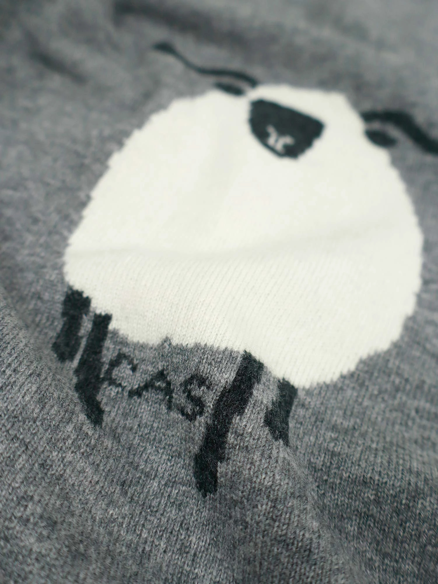 カシミヤインターシャクルーセーター / blancvert（ブランベール