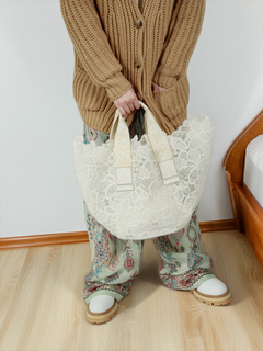 ERMANNO SCERVINO(エルマンノ　シェルビーノ) |【2025AW】ロゴハンドル モヘアチュールレーストート