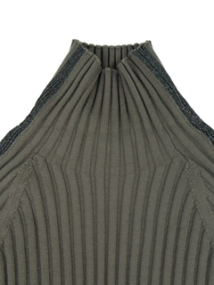 Lorena Antoniazzi(ロレーナ　アントニアッツィ) |【2025AW】サイドラメタートルリブニット